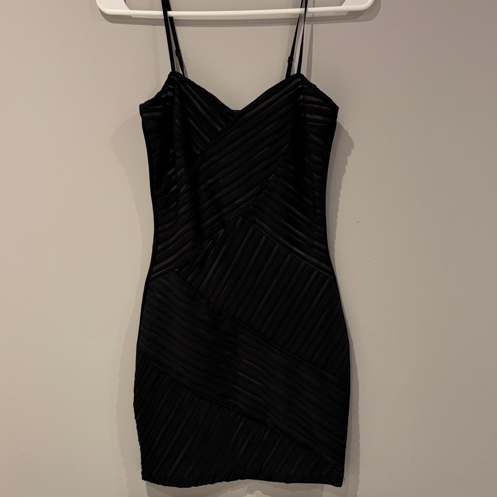 Elegant Black Strappy Dress